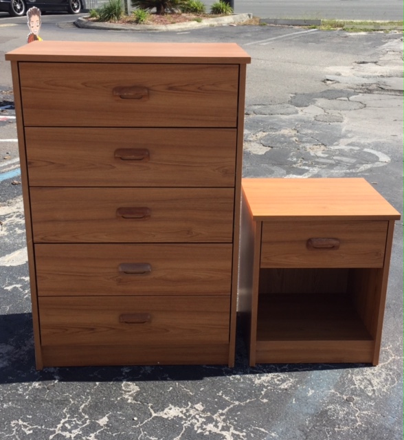 MATCHING 5-DRAWER CHEST WITH NIGHT STAND