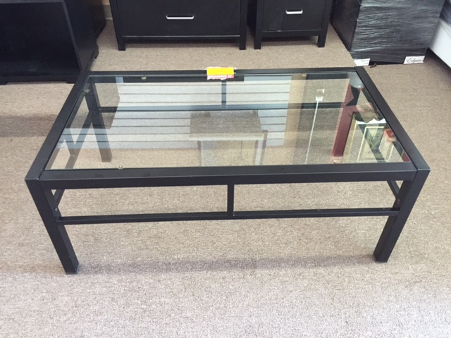 Gently used glass coffee table only $39